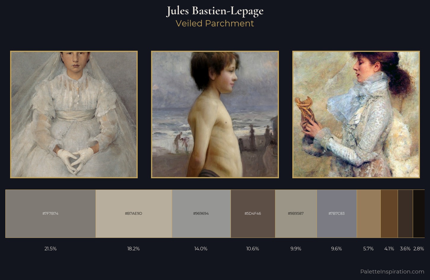 Jules Bastien-Lepage Palette 5 — Veiled Parchment