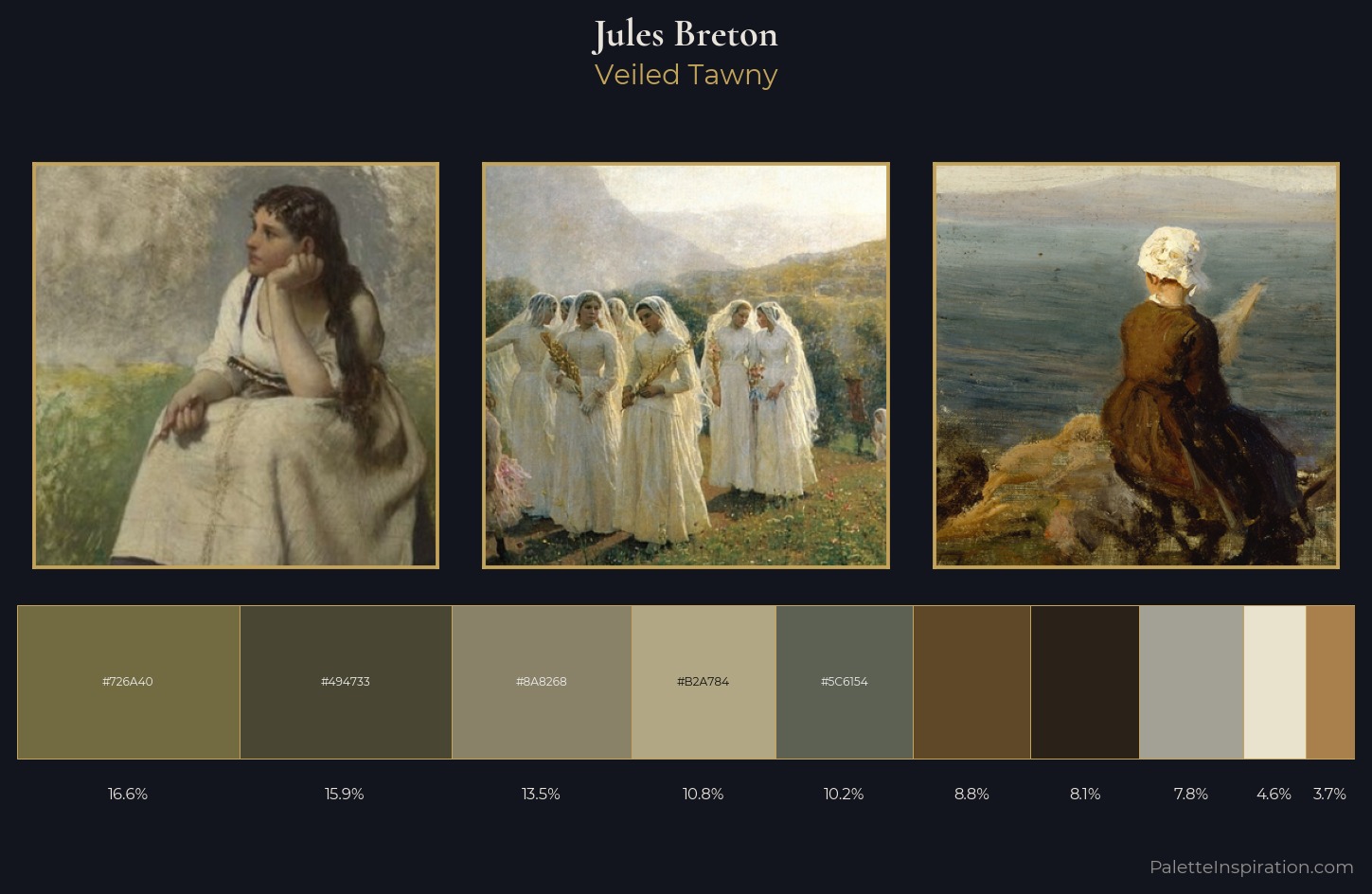 Jules Breton Palette 3 — Veiled Tawny
