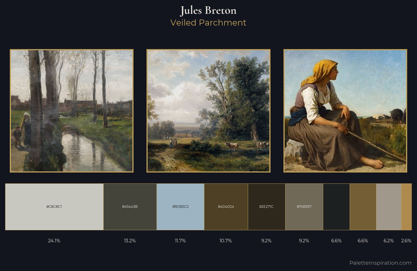 Jules Breton Palette 5 — Veiled Parchment