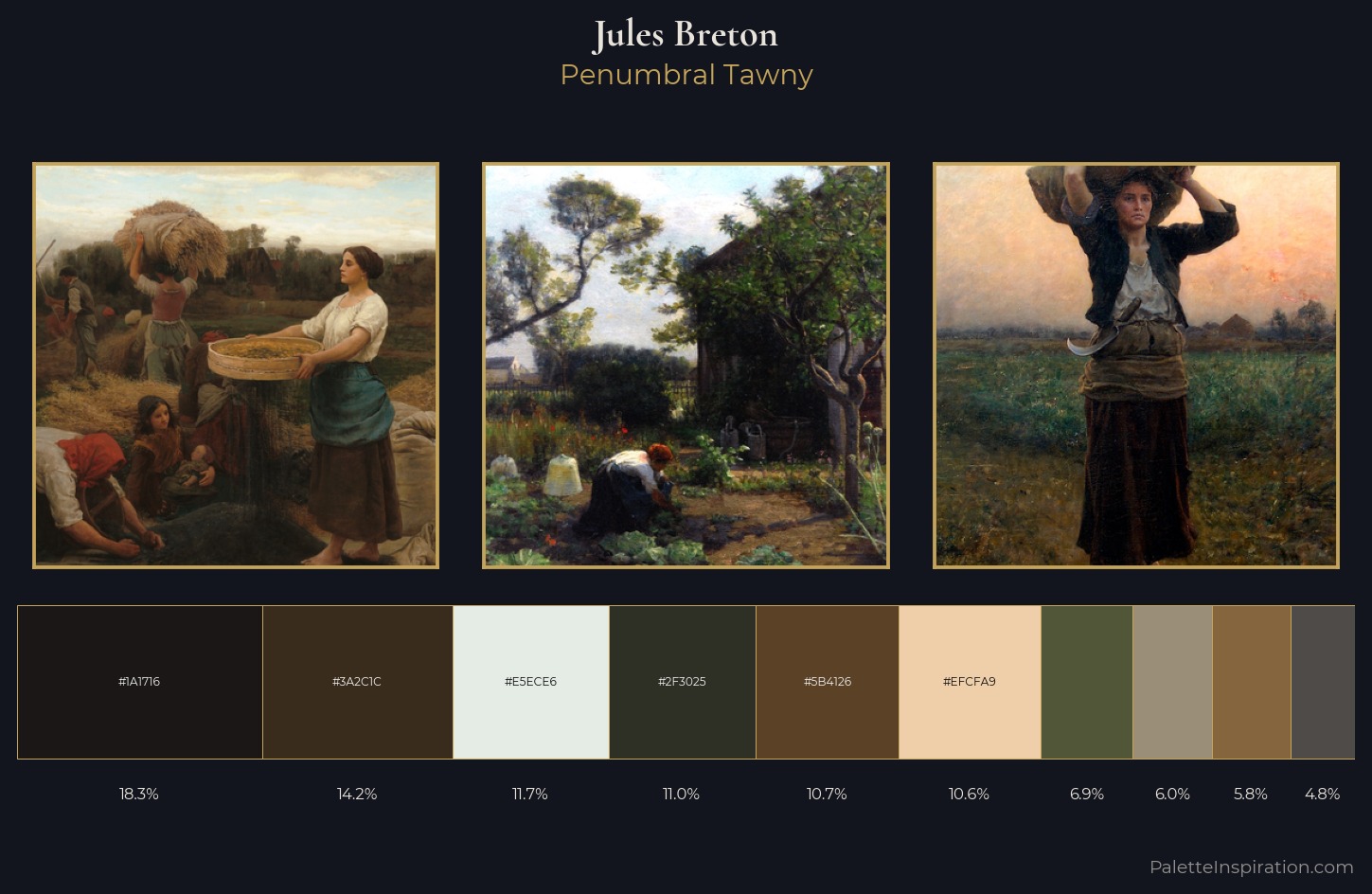 Jules Breton Palette 7 — Penumbral Tawny