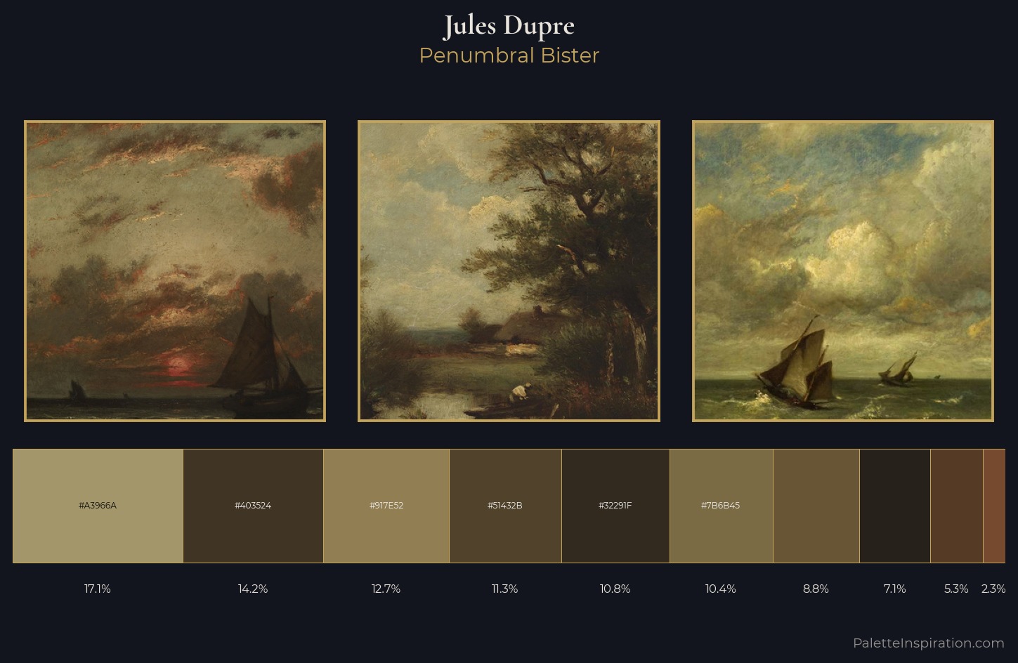 Jules Dupre Palette 8 — Penumbral Bister