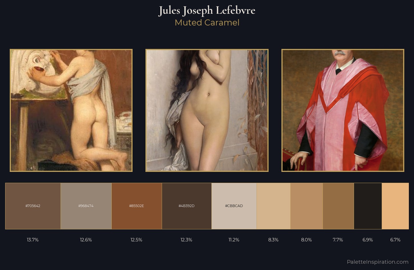 Jules Joseph Lefebvre Palette 1 — Muted Caramel