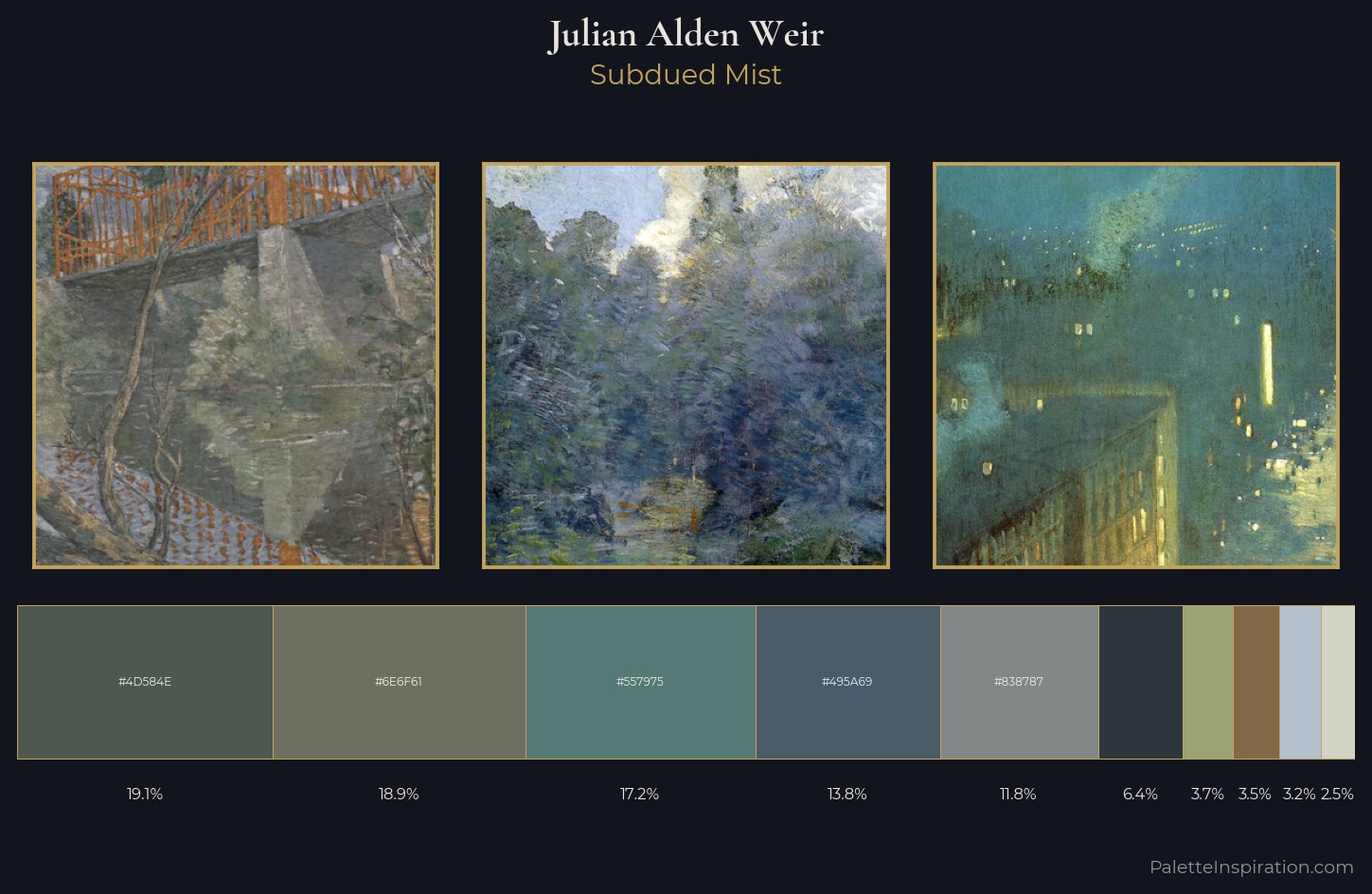 Julian Alden Weir Palette 6 — Subdued Mist