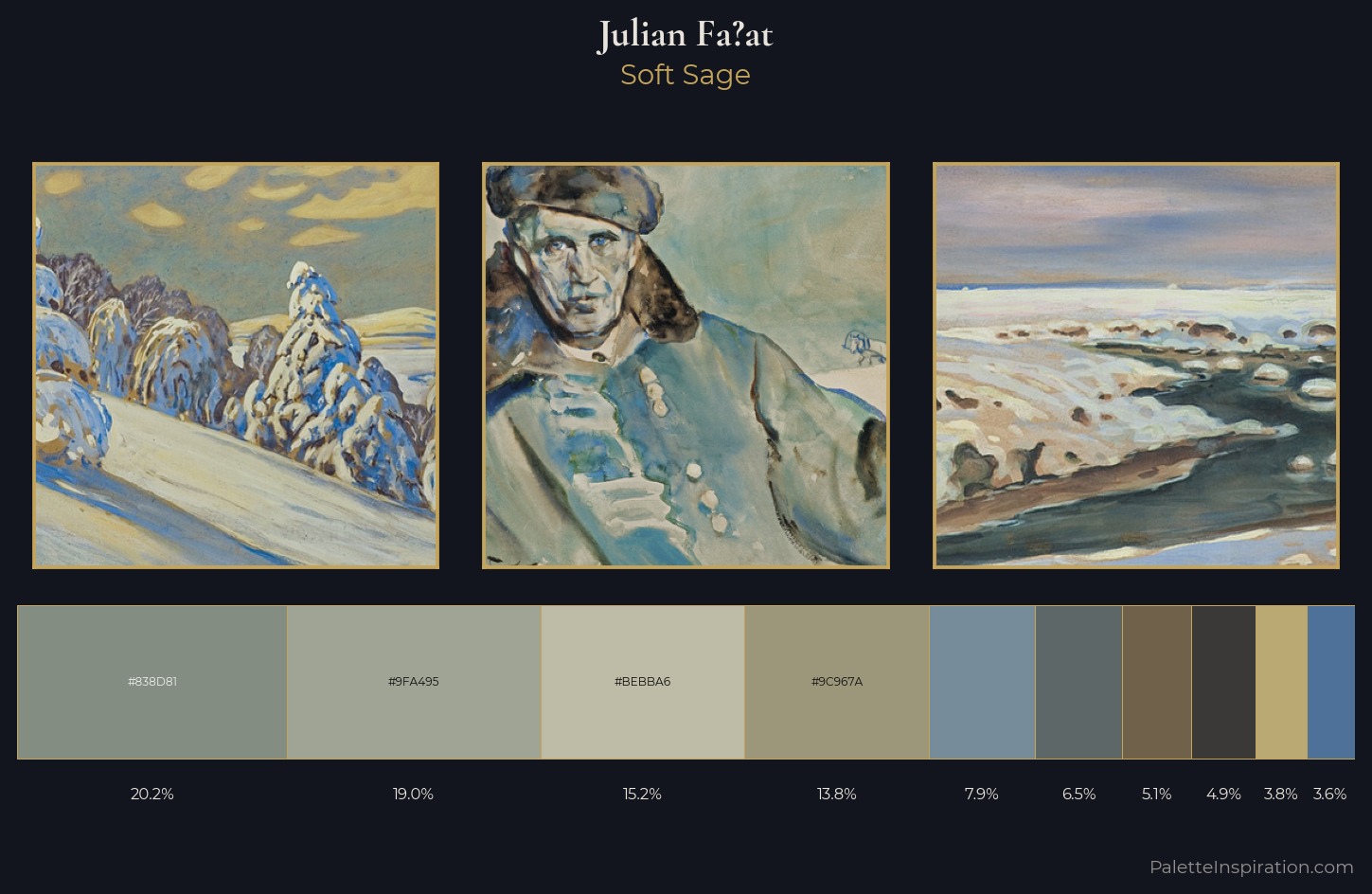 Julian Fałat Palette 2 — Soft Sage
