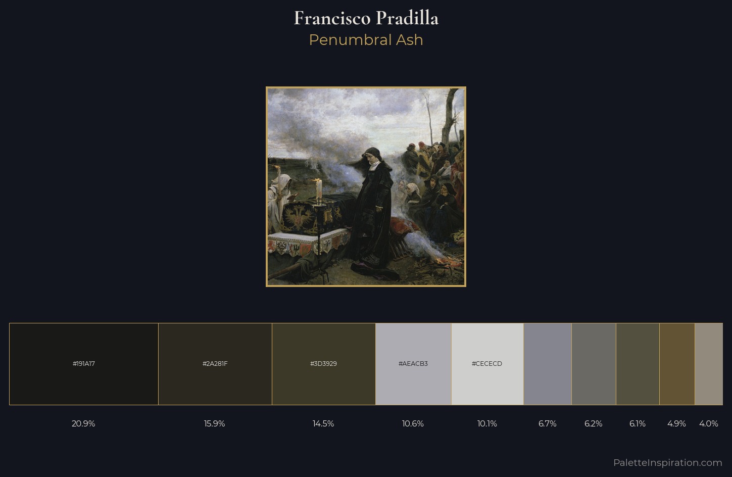 Francisco Pradilla Palette 2 — Penumbral Ash