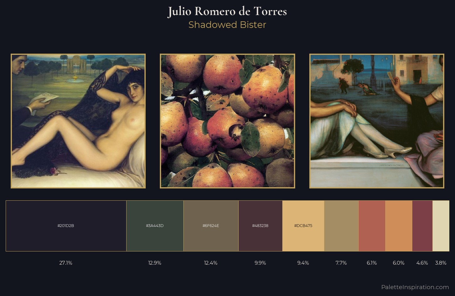 Julio Romero de Torres Palette 3 — Shadowed Bister
