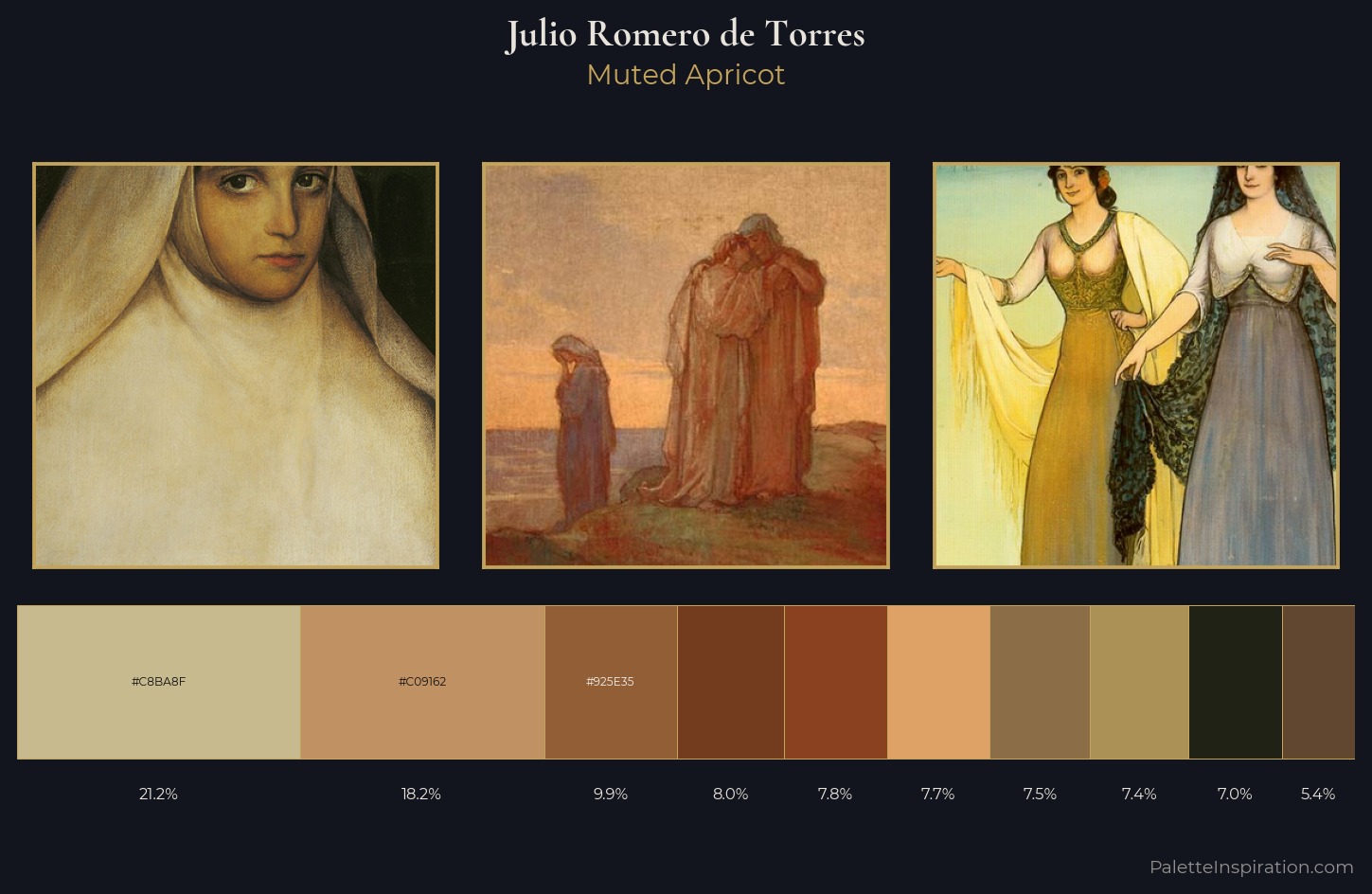 Julio Romero de Torres Palette 4 — Muted Apricot