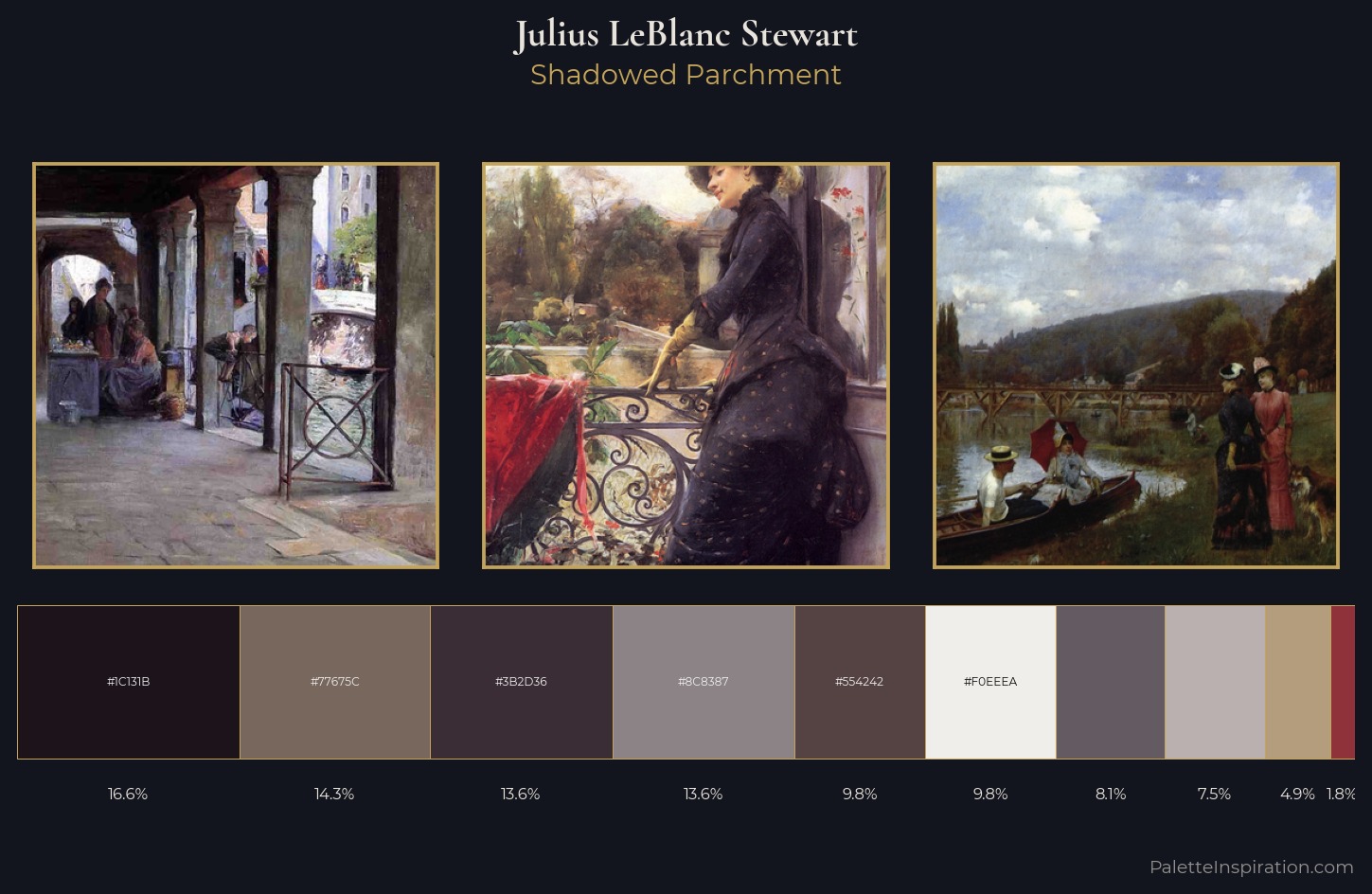 Julius LeBlanc Stewart Palette 6 — Shadowed Parchment