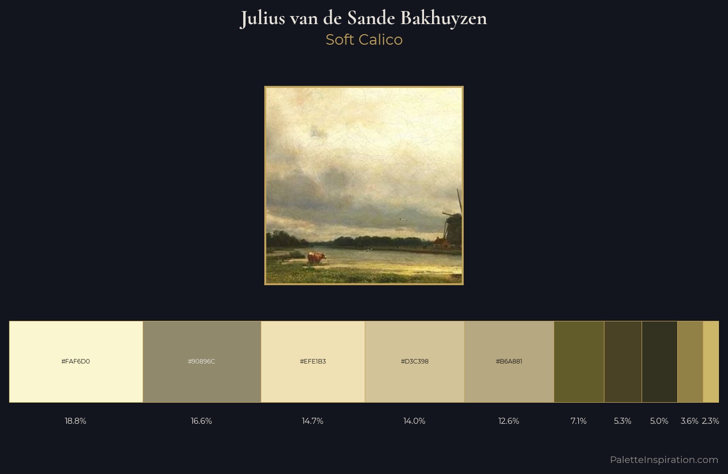 Julius van de Sande Bakhuyzen Palette 1 — Soft Calico