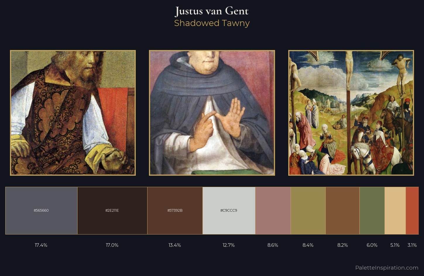 Justus van Gent Palette 5 — Shadowed Tawny