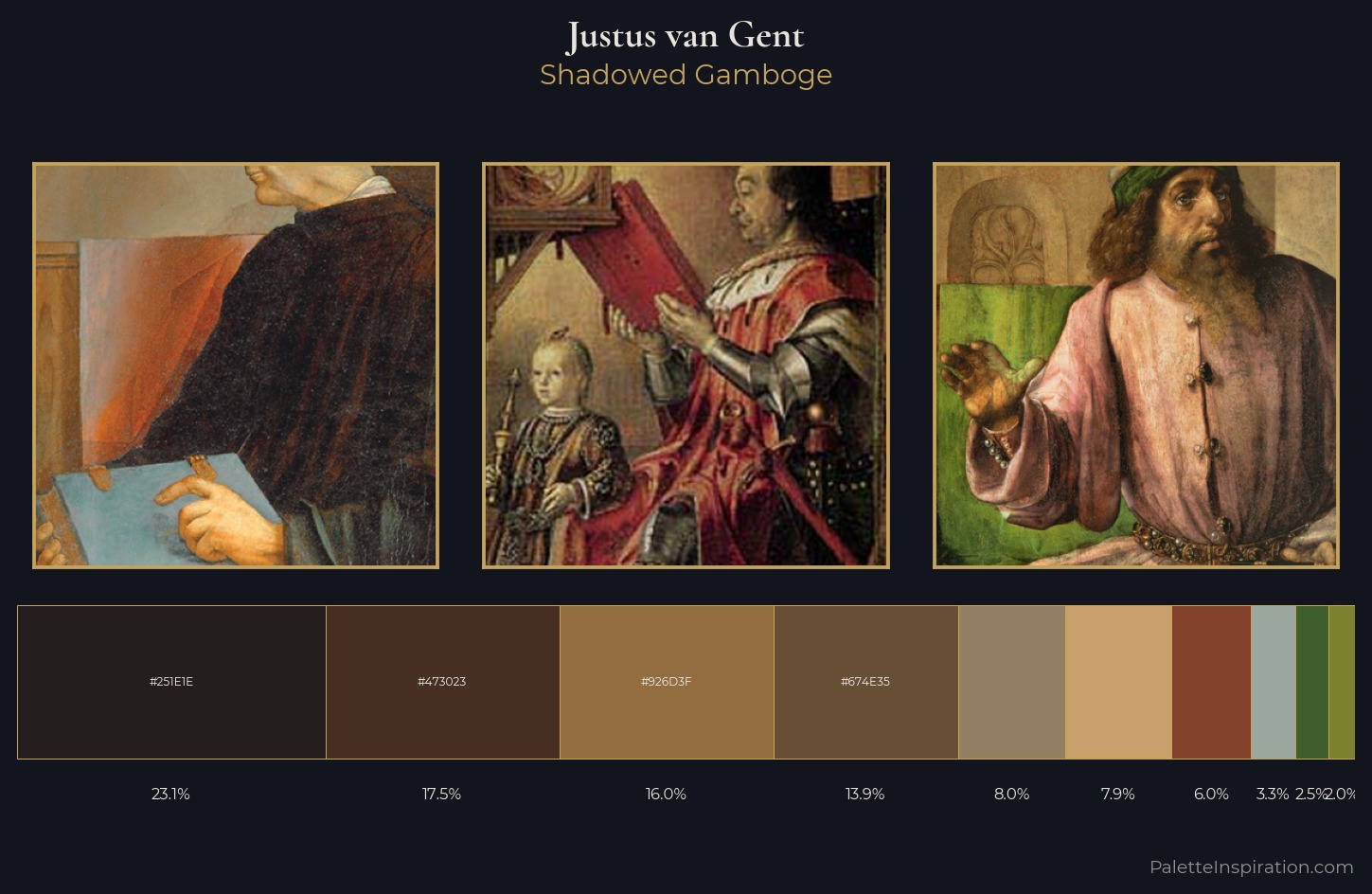 Justus van Gent Palette 8 — Shadowed Gamboge