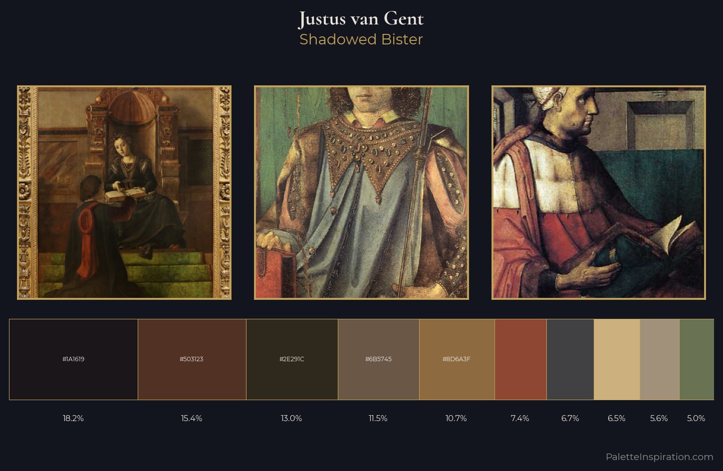 Justus van Gent Palette 9 — Shadowed Bister