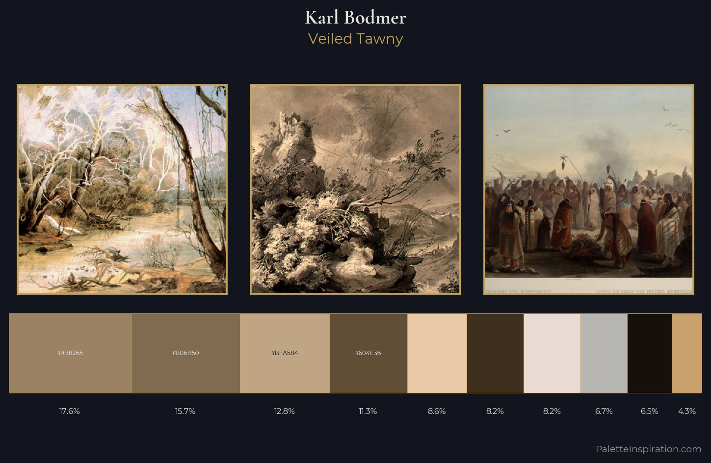 Karl Bodmer Palette 6 — Veiled Tawny