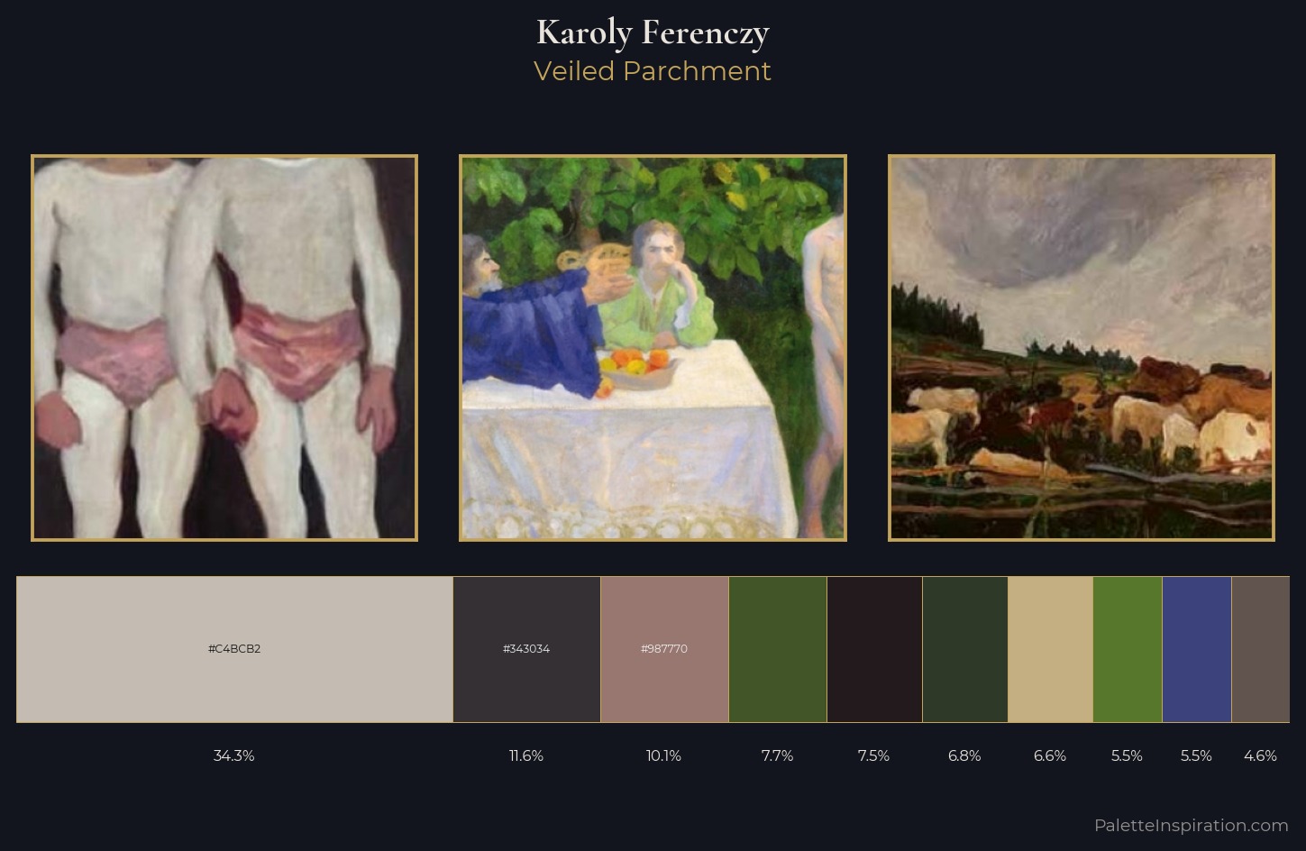 Karoly Ferenczy Palette 7 — Veiled Parchment
