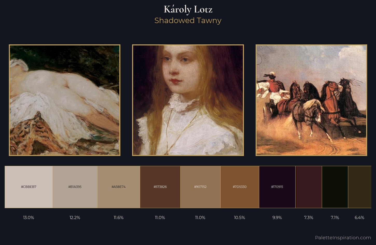 Károly Lotz Palette 10 — Shadowed Tawny