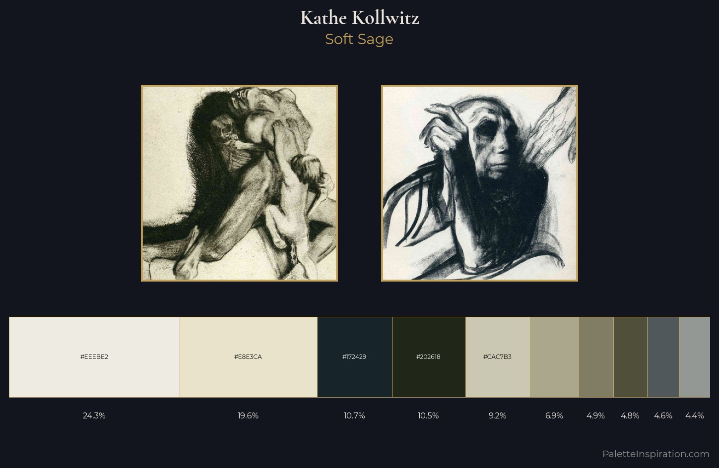 Kathe Kollwitz Palette 3 — Soft Sage