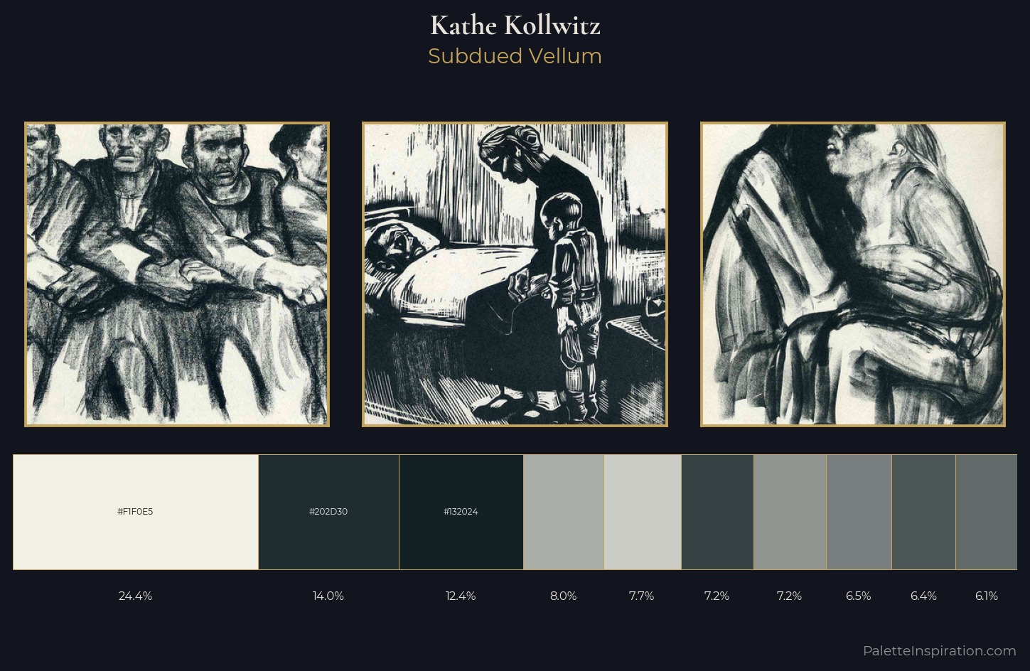 Kathe Kollwitz Palette 4 — Subdued Vellum