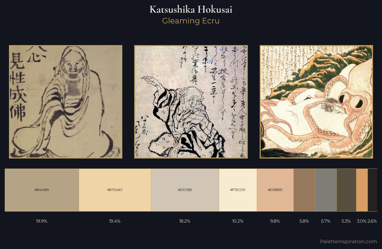 Katsushika Hokusai Palette 2 — Gleaming Ecru