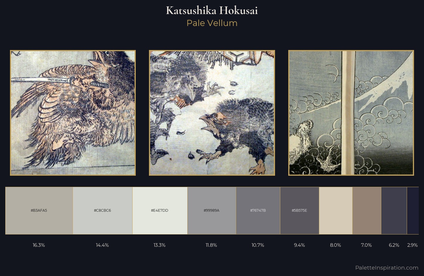 Katsushika Hokusai Palette 4 — Pale Vellum