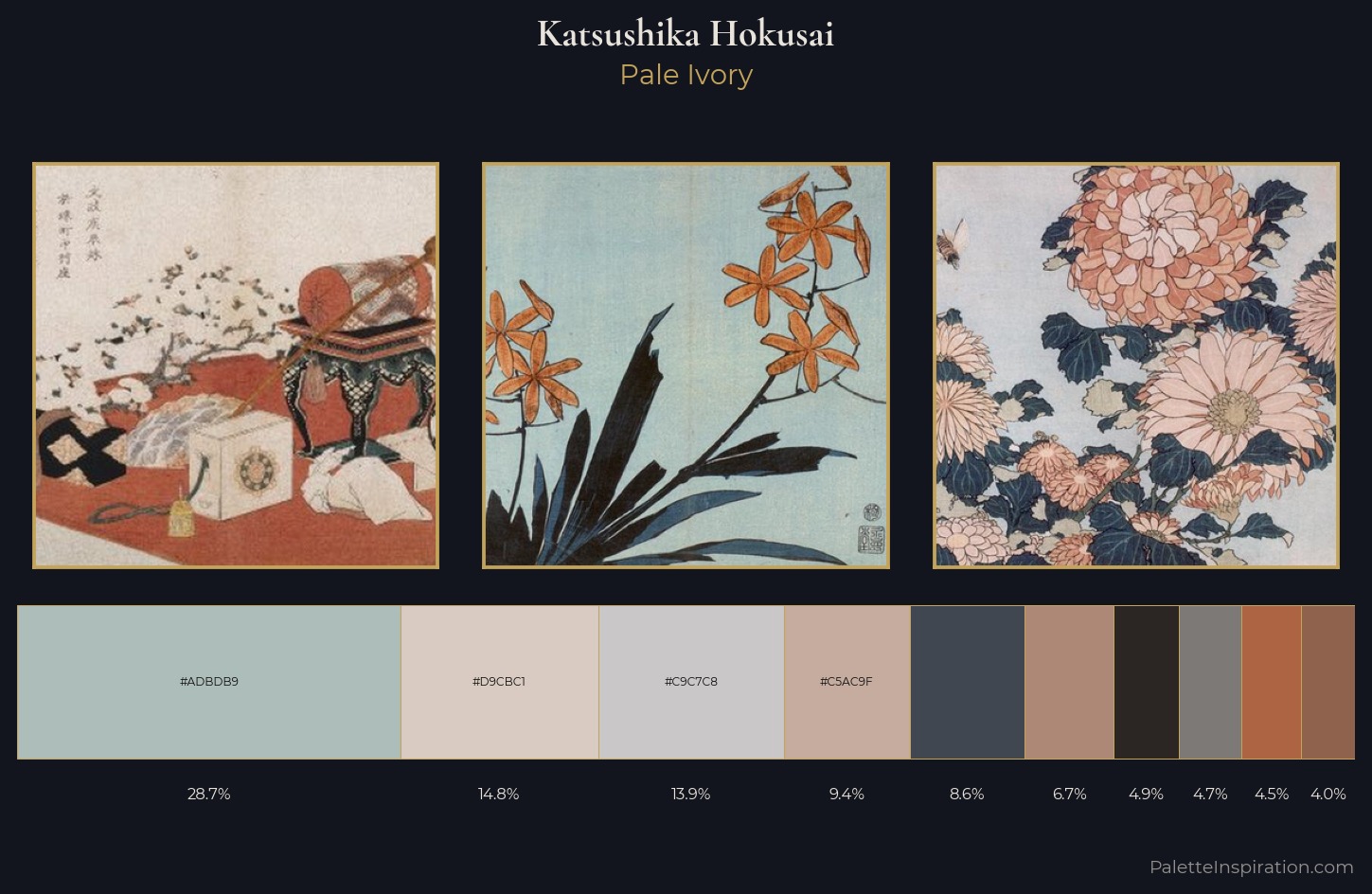 Katsushika Hokusai Palette 6 — Pale Ivory