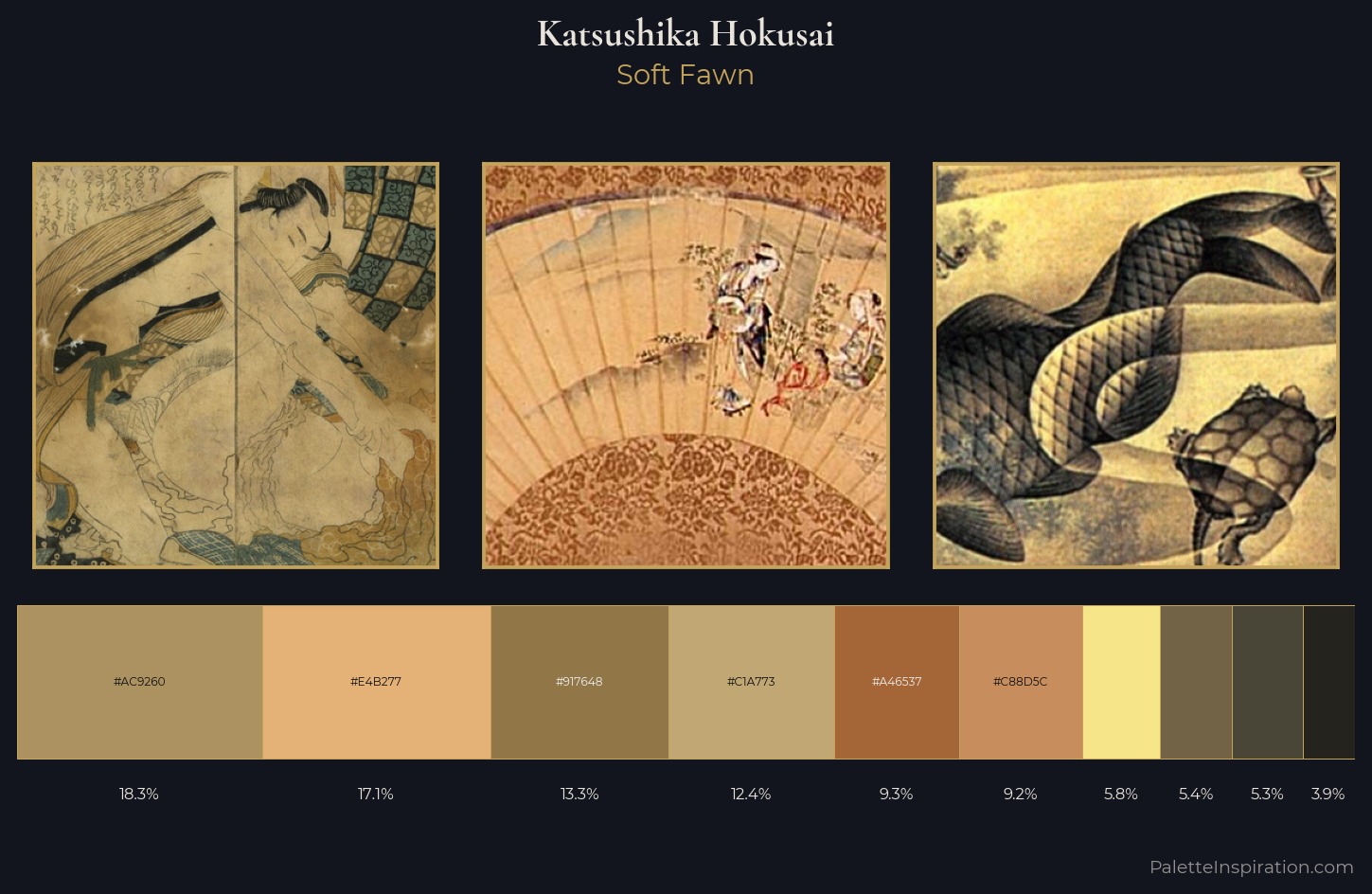 Katsushika Hokusai Palette 10 — Soft Fawn