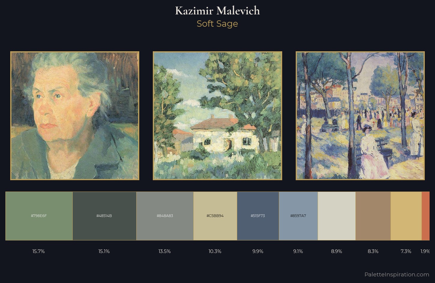 Kazimir Malevich Palette 4 — Soft Sage