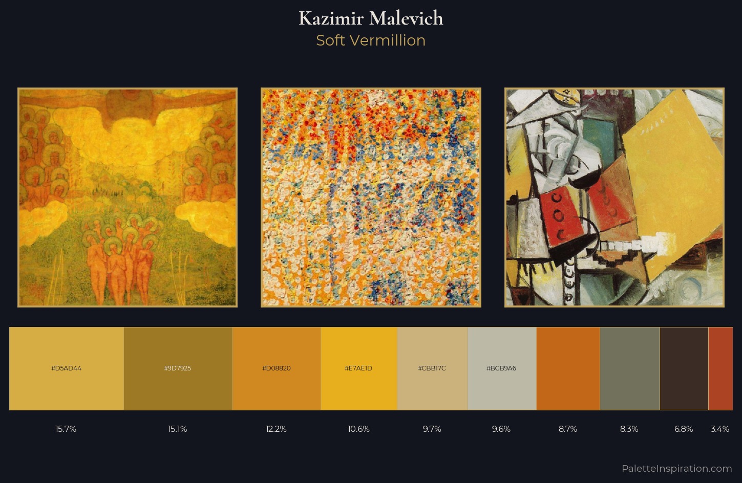 Kazimir Malevich Palette 7 — Soft Vermillion