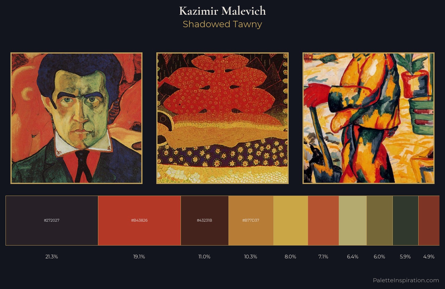 Kazimir Malevich Palette 15 — Shadowed Tawny
