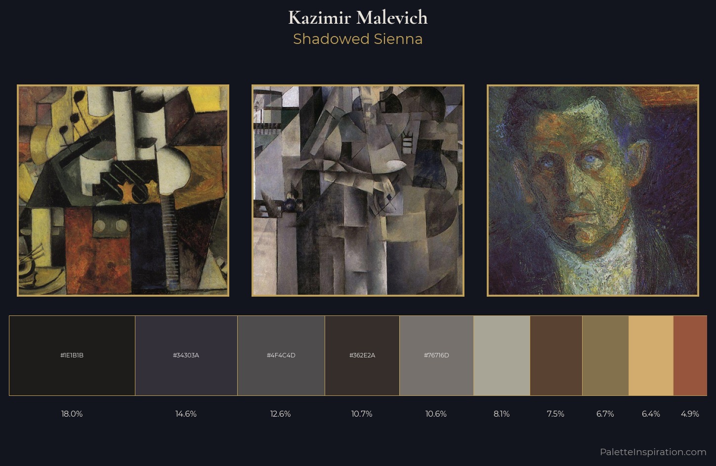 Kazimir Malevich Palette 16 — Shadowed Sienna