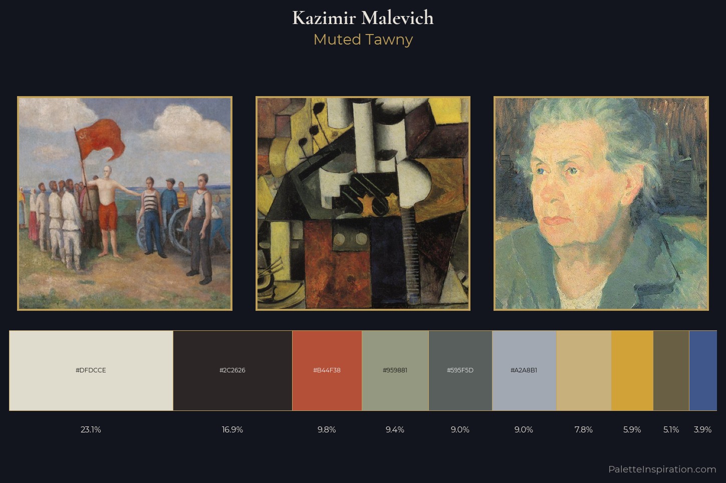Kazimir Malevich Master Palette — Muted Tawny