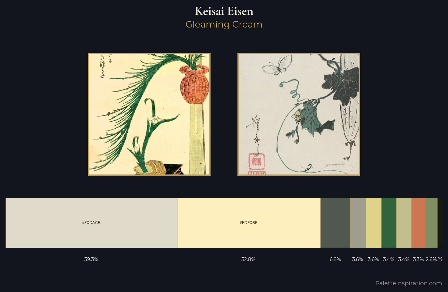 Keisai Eisen Palette 2 — Gleaming Cream