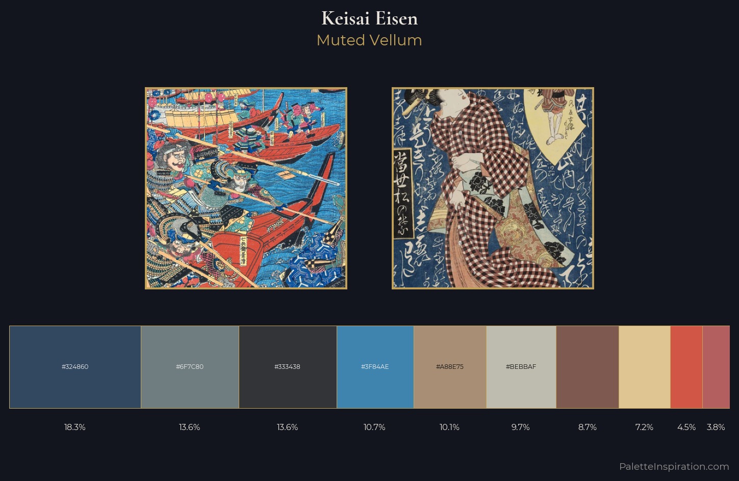 Keisai Eisen Palette 9 — Muted Vellum