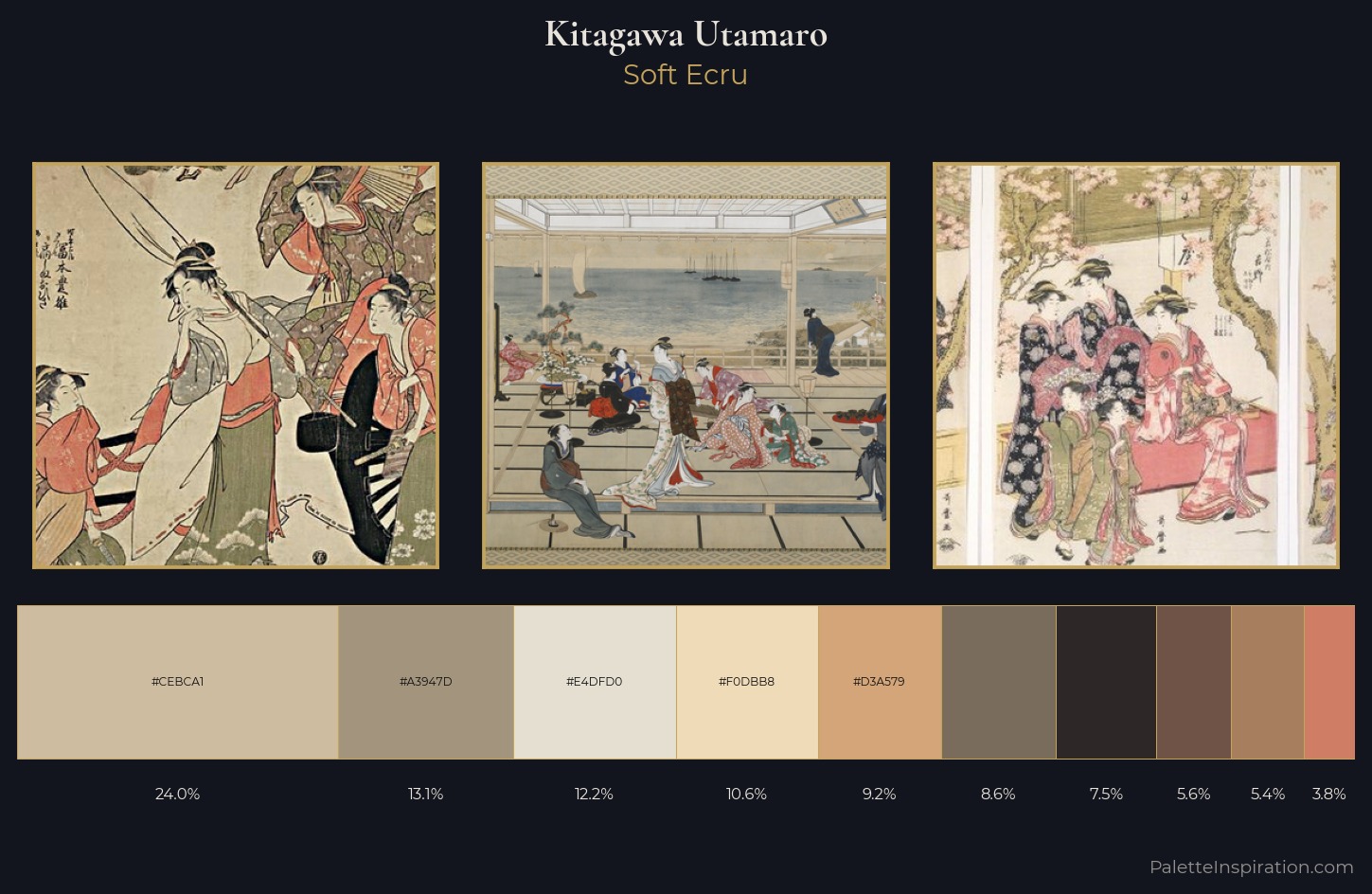 Kitagawa Utamaro Palette 4 — Soft Ecru