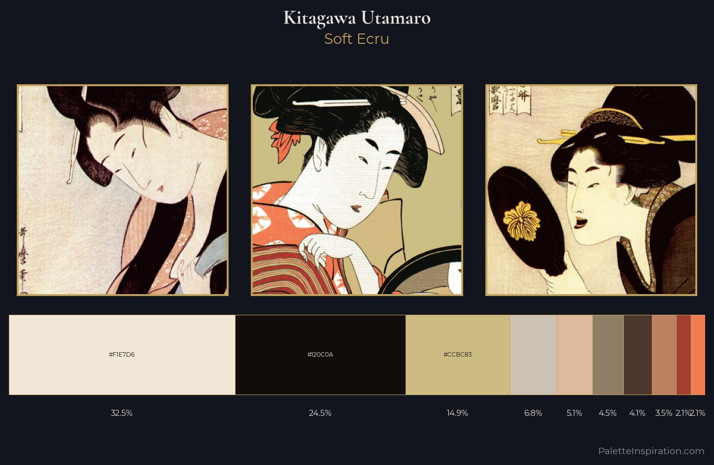 Kitagawa Utamaro Palette 9 — Soft Ecru