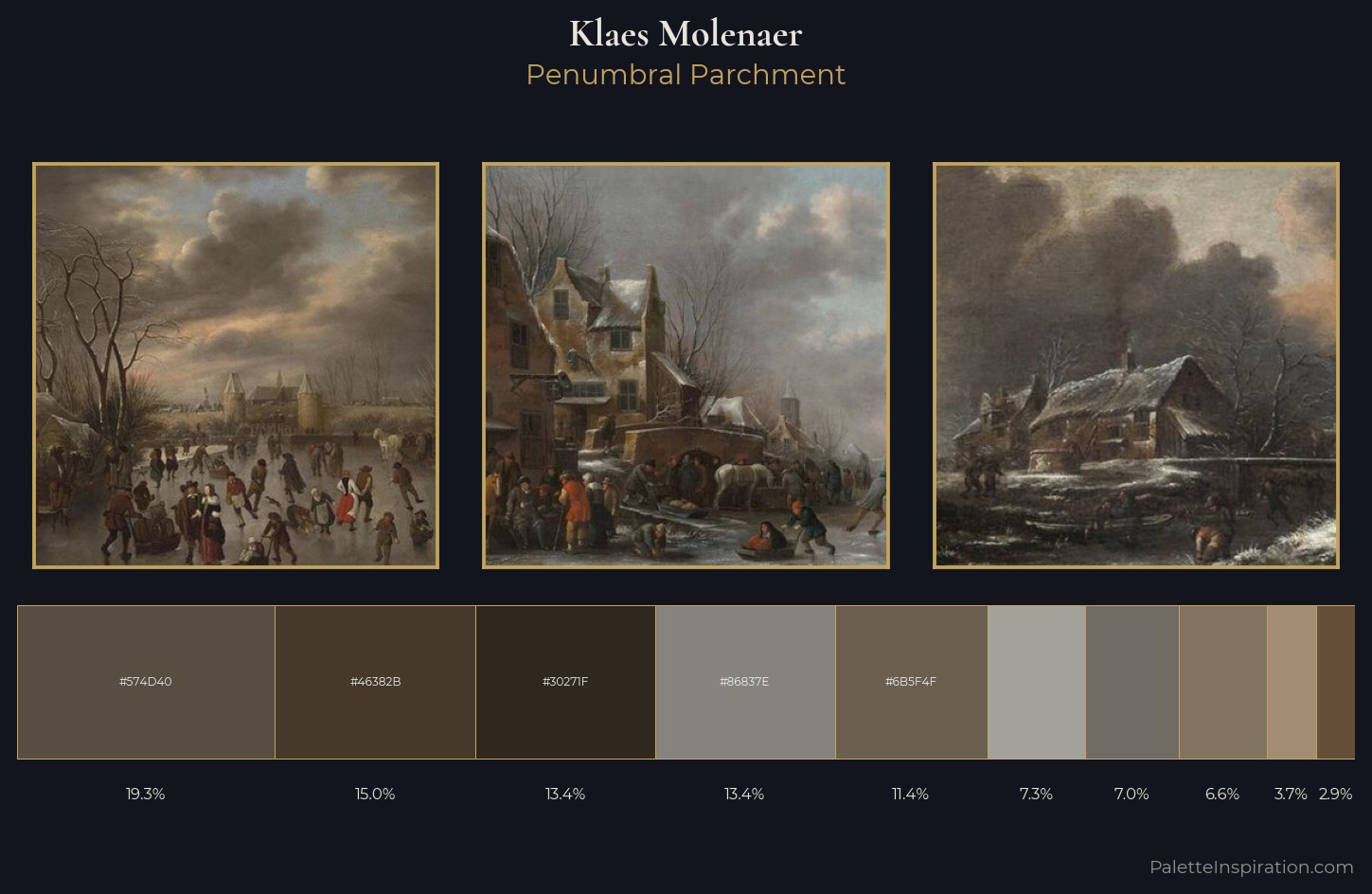 Klaes Molenaer Palette 5 — Penumbral Parchment