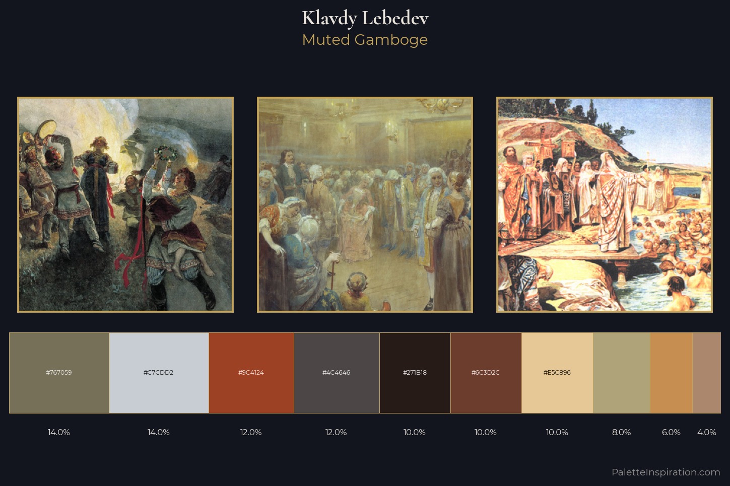 Klavdy Lebedev Master Palette — Muted Gamboge