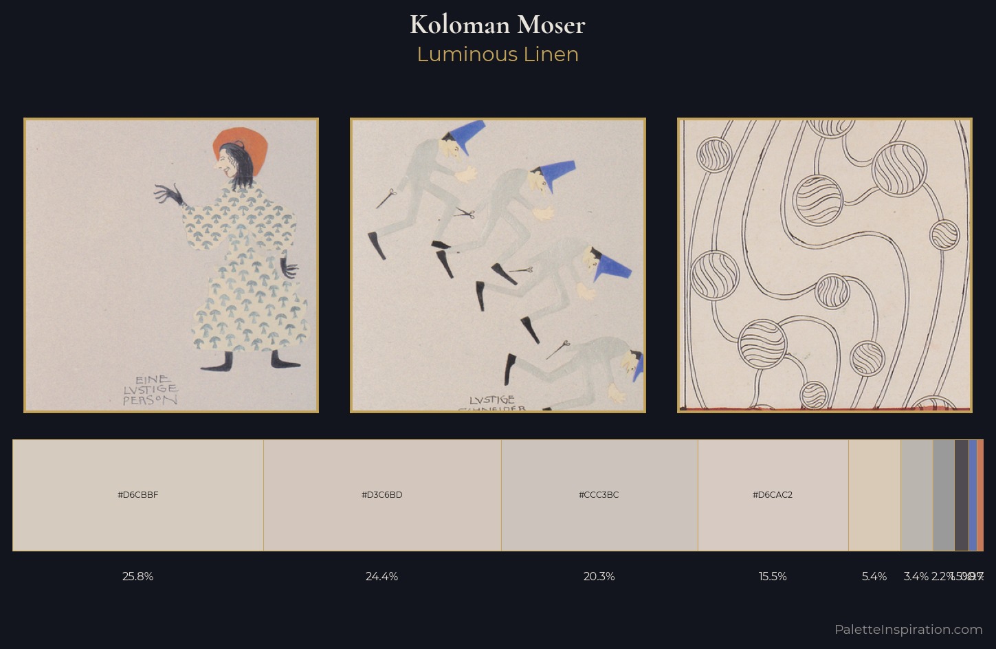 Koloman Moser Palette 1 — Luminous Linen