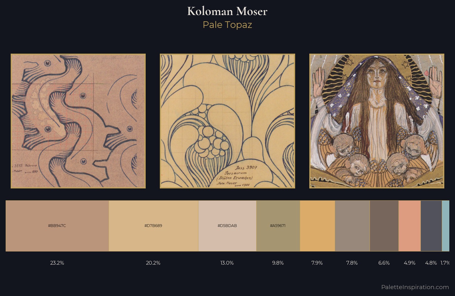 Koloman Moser Palette 3 — Pale Topaz