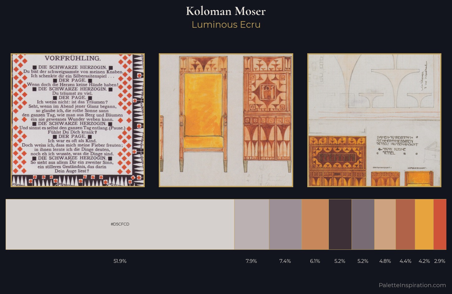 Koloman Moser Palette 6 — Luminous Ecru