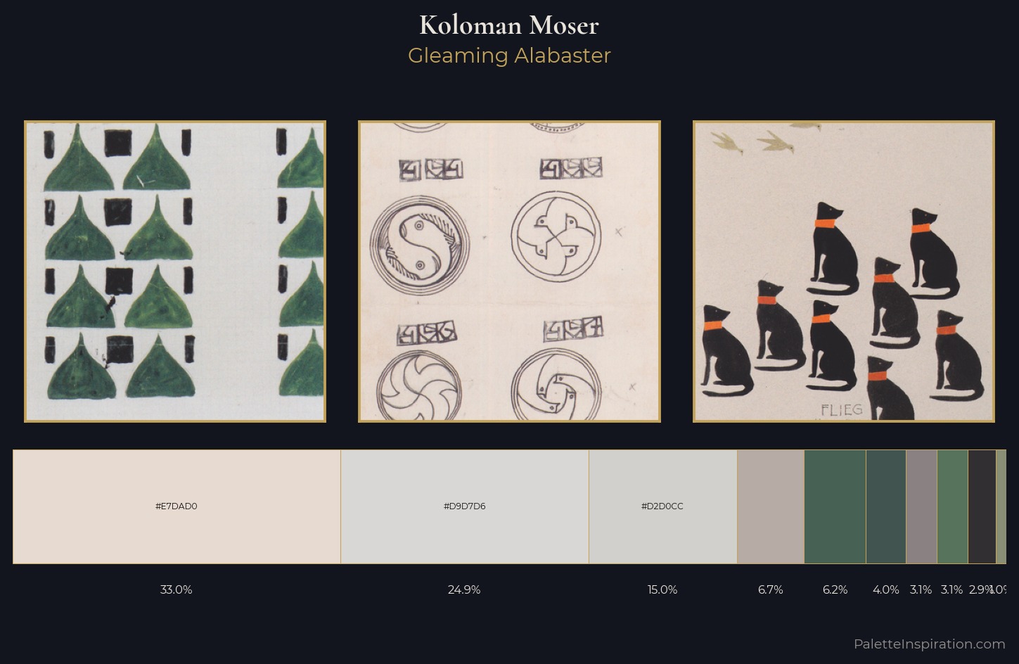 Koloman Moser Palette 8 — Gleaming Alabaster