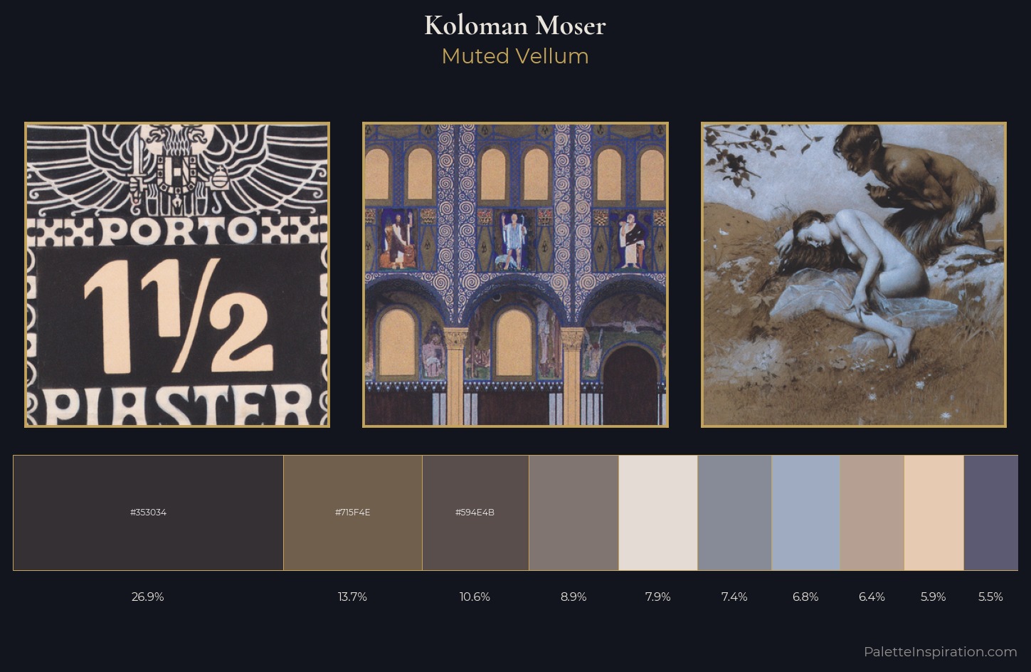 Koloman Moser Palette 9 — Muted Vellum