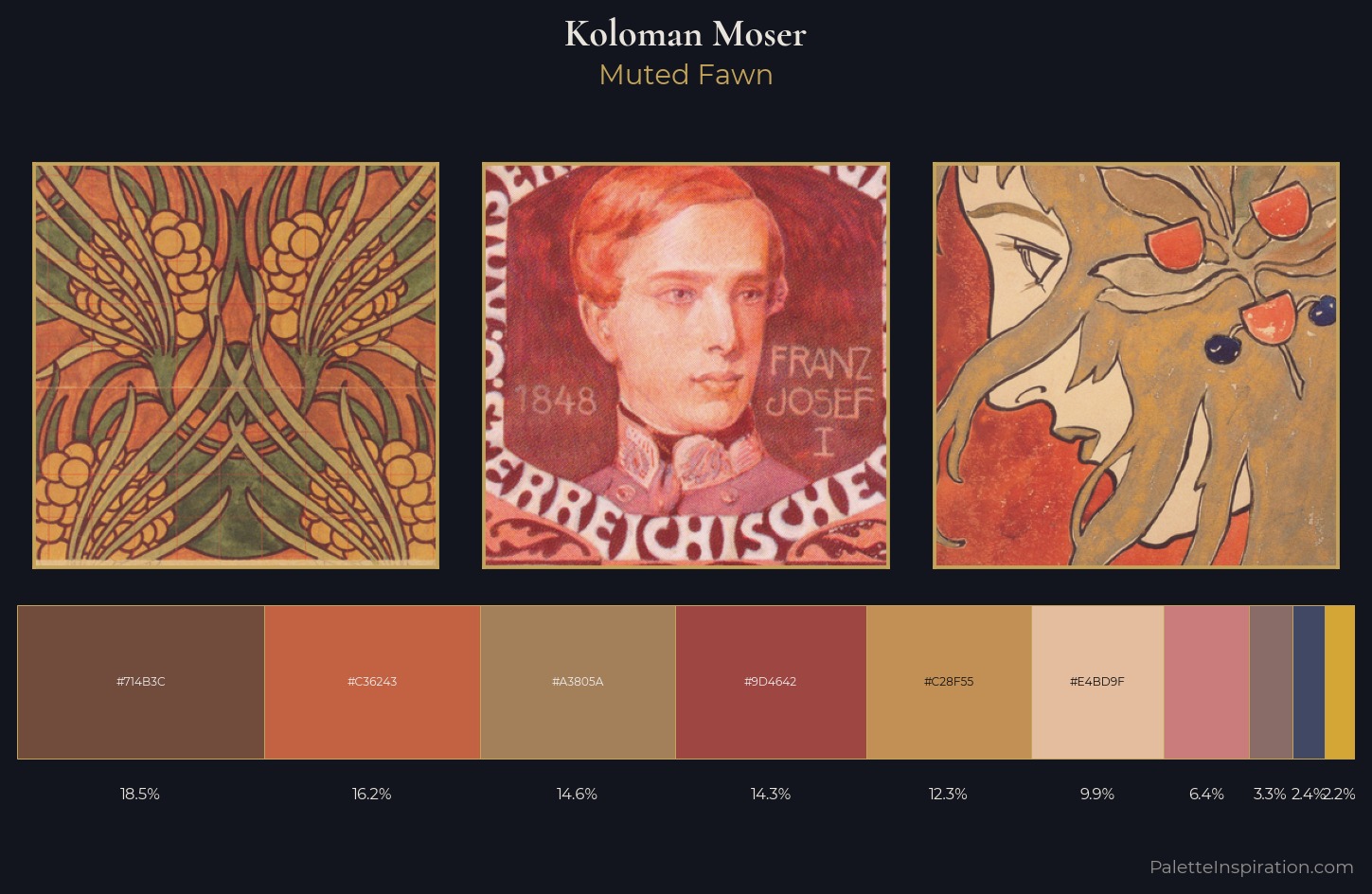 Koloman Moser Palette 10 — Muted Fawn