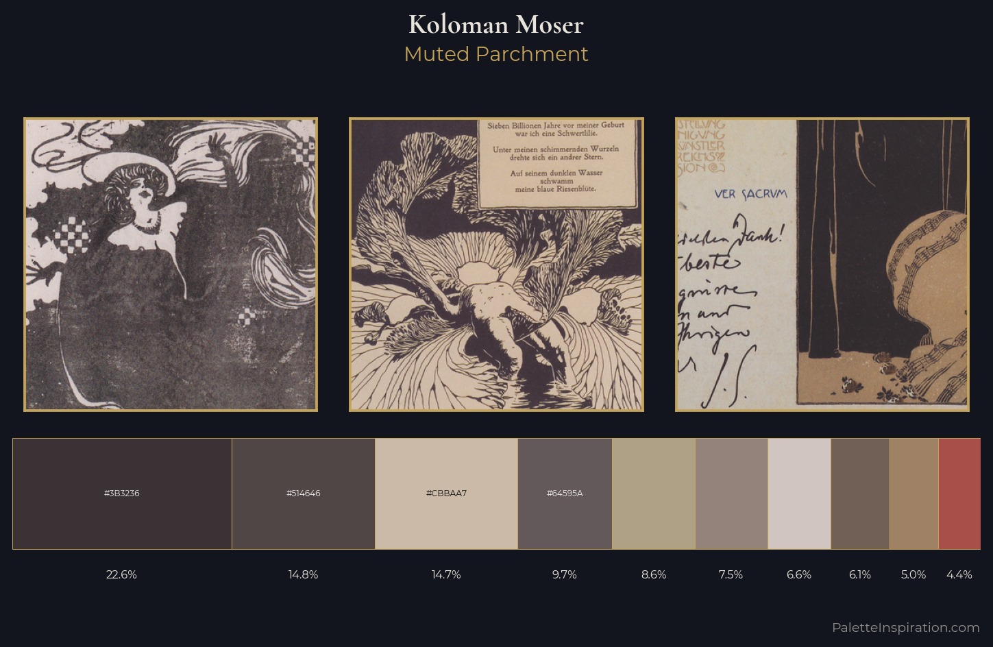 Koloman Moser Palette 11 — Muted Parchment