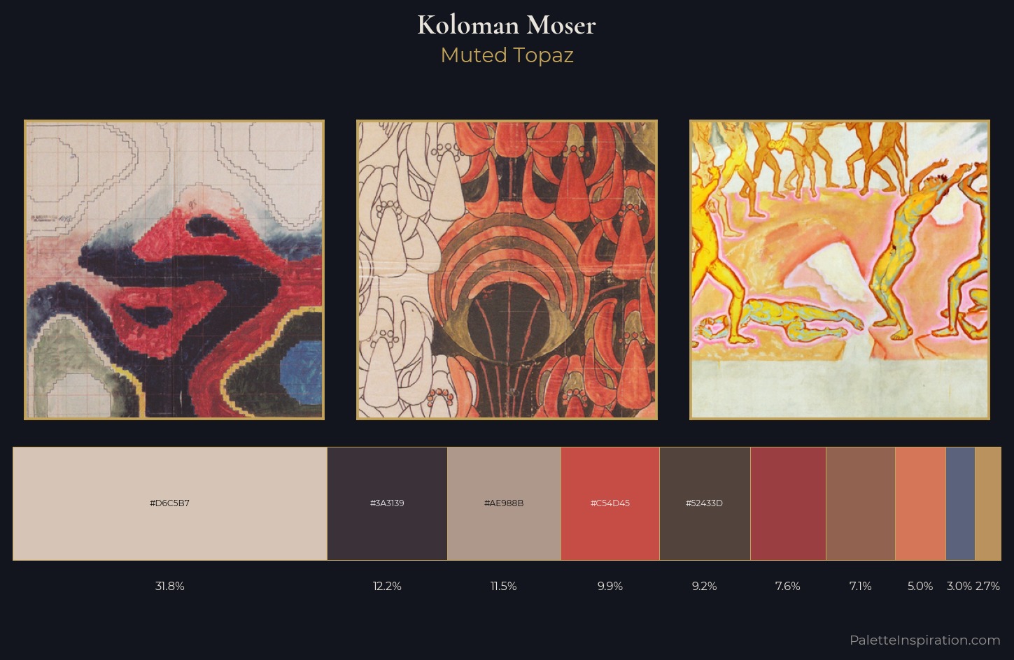 Koloman Moser Palette 12 — Muted Topaz