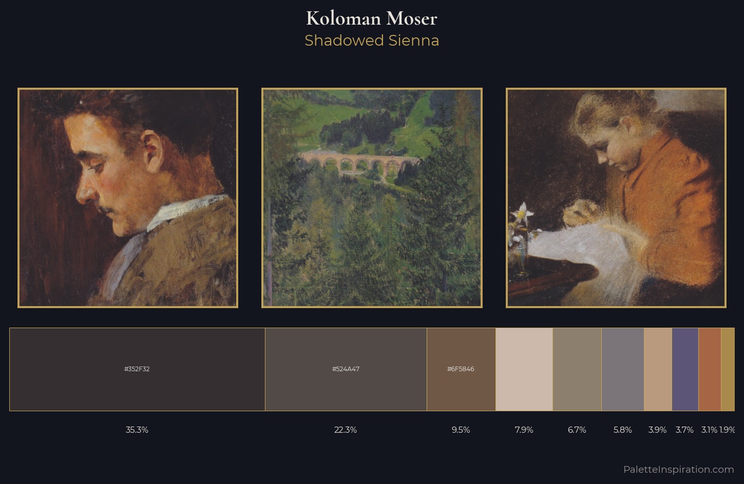 Koloman Moser Palette 13 — Shadowed Sienna