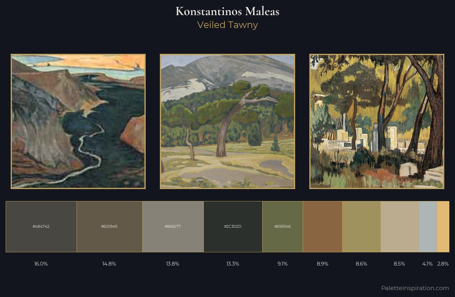 Konstantinos Maleas Palette 7 — Veiled Tawny