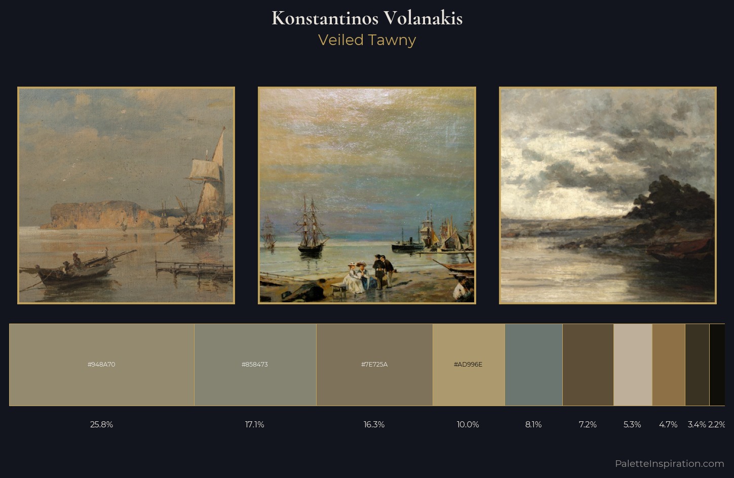 Konstantinos Volanakis Palette 8 — Veiled Tawny