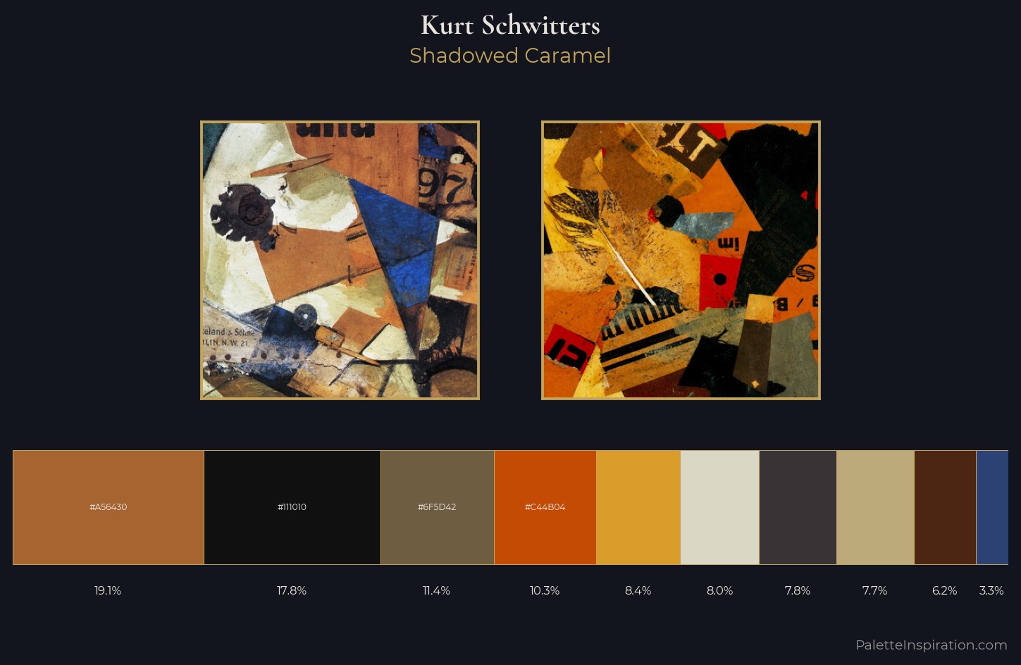 Kurt Schwitters Palette 4 — Shadowed Caramel