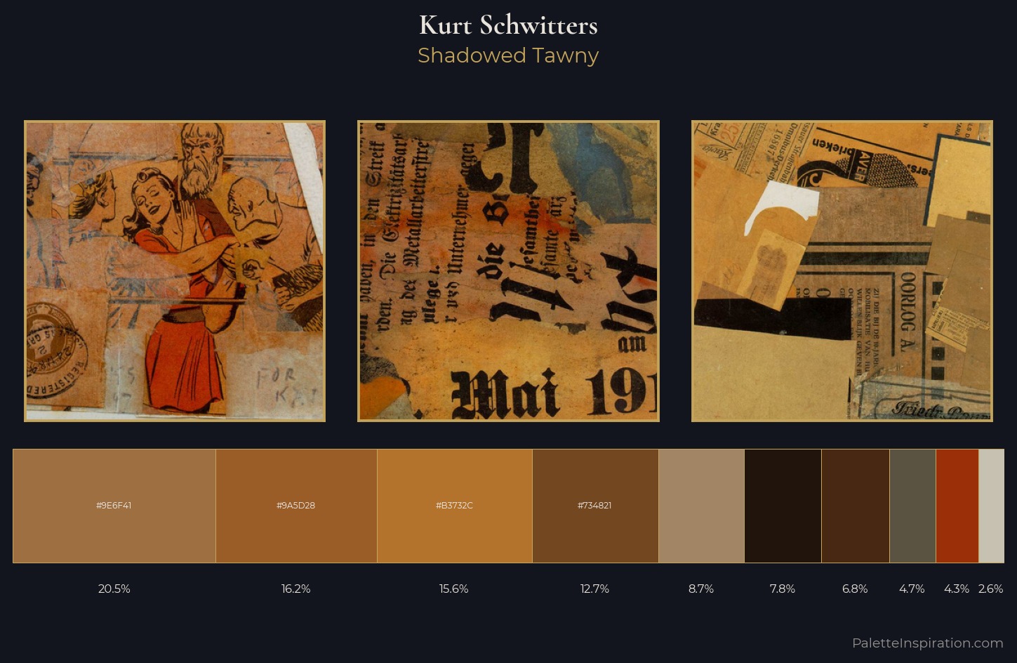 Kurt Schwitters Palette 6 — Shadowed Tawny