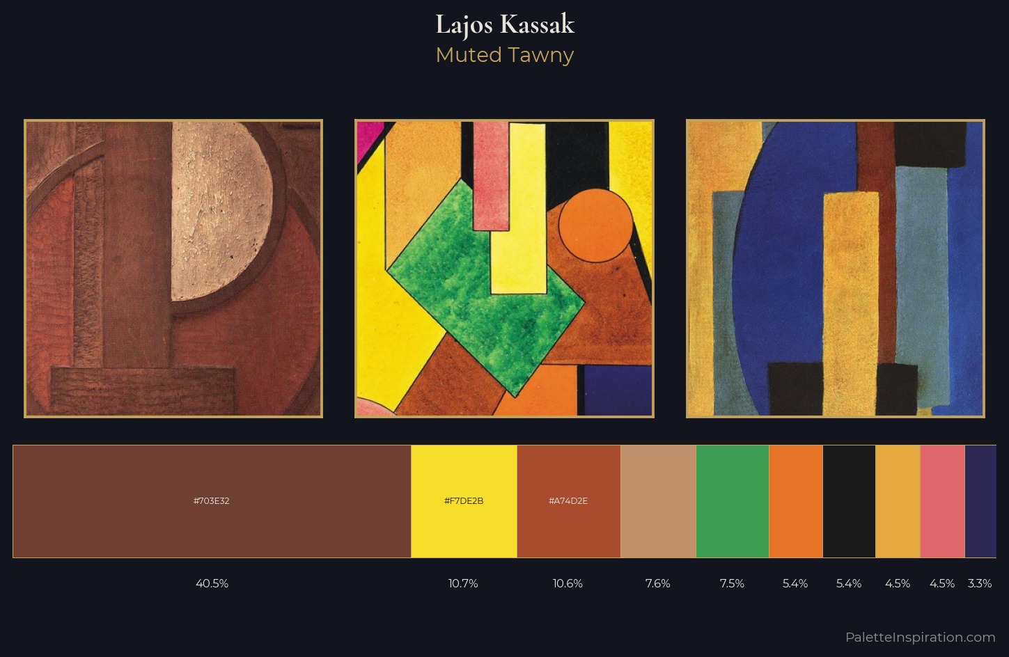 Lajos Kassak Palette 3 — Muted Tawny